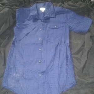 Old Navy Blue Casual Button Down Shirt